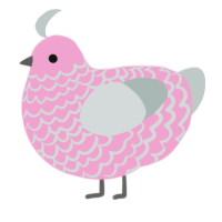 A pink and silver chicken with a lace pattern