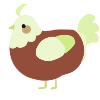 A russet and apple chicken with a head pattern