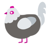 skyrim mod, a grey and mist chicken with a head pattern