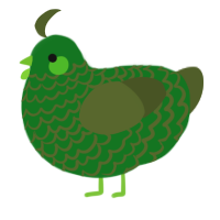 A leaf and olive chicken with a lace pattern