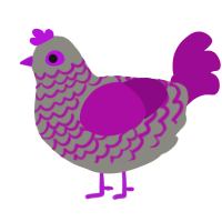 (unnamed), a ash and plum chicken with a lace pattern