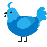 Beach Episode, a sapphire and sky chicken with a head pattern