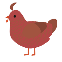 A red and russet chicken with a lace pattern