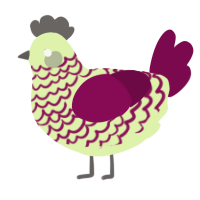 (unnamed), a apple and wine chicken with a lace pattern