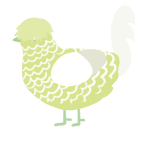 GetInto Hypnosis Mic, a lemon and white chicken with a lace pattern