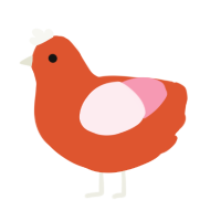 kidney, a vermilion and rose chicken
