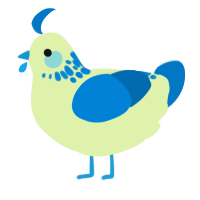 A apple and sapphire chicken with a neck-speckle pattern