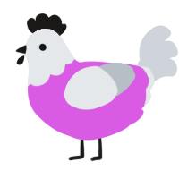 Film School Dropout, a orchid and mist chicken with a head pattern