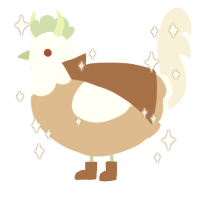 A beige and cream chicken with a head pattern