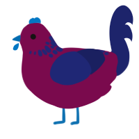 (unnamed), a wine and navy chicken with a neck-speckle pattern