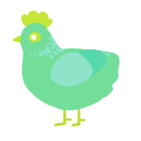 Failure 10, a spring and mint chicken with a neck-speckle pattern