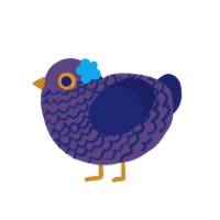 A overcast and navy chicken with a lace pattern