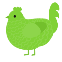 grass, a grass chicken with a lace pattern