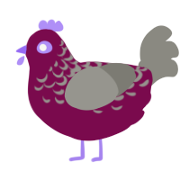 Wine Snow, a wine and ash chicken with a half-lace pattern