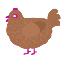 Sasquatch sassy, a brown chicken with a speckle pattern