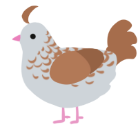 (unnamed), a mist and brown chicken with a half-lace pattern