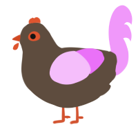 A bark and lavender chicken