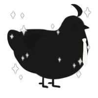 Dr, a sable chicken