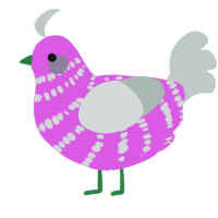 (unnamed), a orchid and silver chicken with a bar pattern