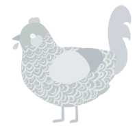 (unnamed), a silver and mist chicken with a double-lace pattern