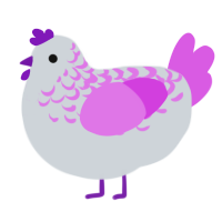 (unnamed), a mist and orchid chicken with a half-lace pattern