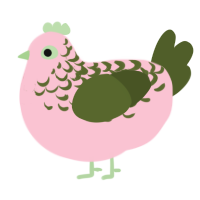 (unnamed), a rose and olive chicken with a half-lace pattern