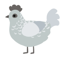 A Place To Bleed Out, a silver and mist chicken with a half-lace pattern