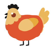 Buffalo Wings, a vermilion and honey chicken with a head pattern