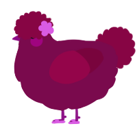 Cranberry Puff, a wine and maroon chicken