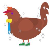 Brownie Bite, a russet chicken with a head pattern