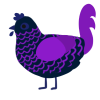 Invisible Phone Menu, a tumblr and violet chicken with a lace pattern