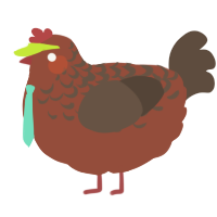 Dirt and Worms, a russet and bark chicken with a half-lace pattern