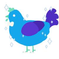 蜻蛉, a sky and indigo chicken