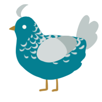 (unnamed), a sea and silver chicken with a half-lace pattern