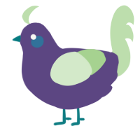 A overcast and gluppy chicken