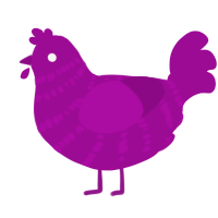 Plum, a plum chicken with a bar pattern