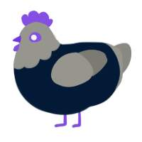 Smoke Alarm, a tumblr and ash chicken with a head pattern