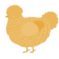 Rumpelstiltskin, a honey chicken with a lace pattern