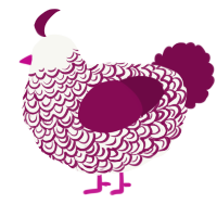 (unnamed), a white and wine chicken with a double-lace pattern