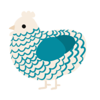 (unnamed), a cream and sea chicken with a lace pattern