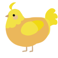 Nilla, a honey and yellow chicken with a head pattern