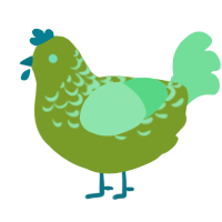 A chartreuse and spring chicken with a half-lace pattern