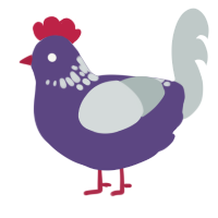 Silver Cast, a overcast and silver chicken with a neck-speckle pattern