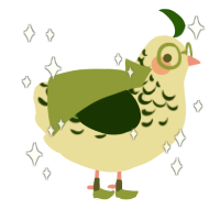 A navy and lavender chicken with a half-lace pattern