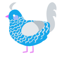 very gender, a sky and mist chicken with a lace pattern