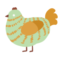 Another Key Lime Pie, a gluppy and orange chicken with a bar pattern