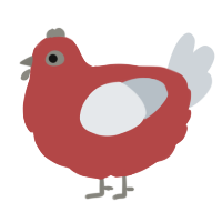 A red and mist chicken