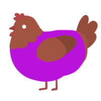 (unnamed), a amethyst and russet chicken with a head pattern