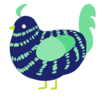 A navy and spring chicken with a bar pattern