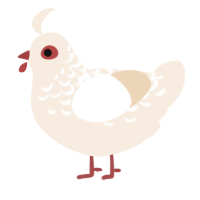 (unnamed), a cream chicken with a half-lace pattern